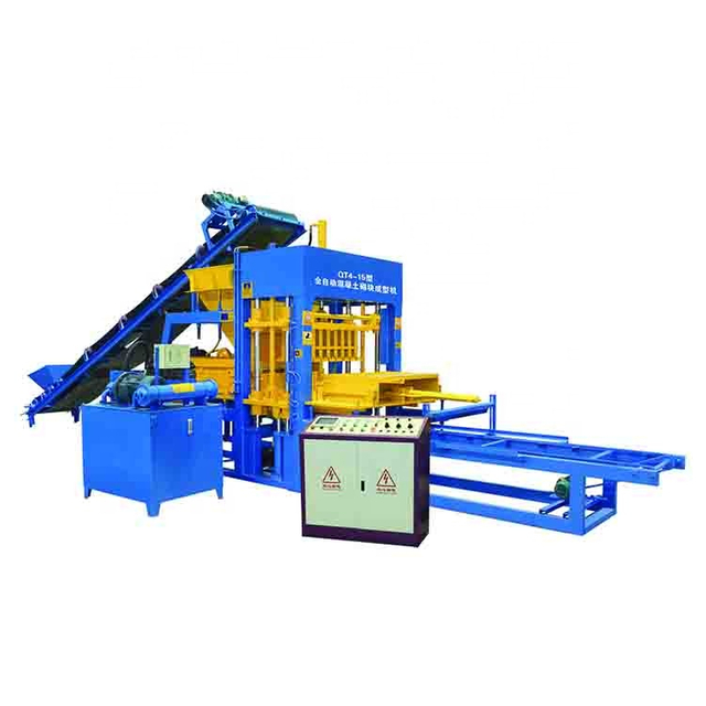 QT4-15 Concrete Fly Ash Brick Making Machine in India Low Cost Price 